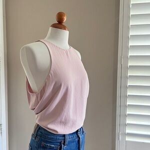 Everlane Pink Japanese Goweave Tank Top with Zipper Back Size 8